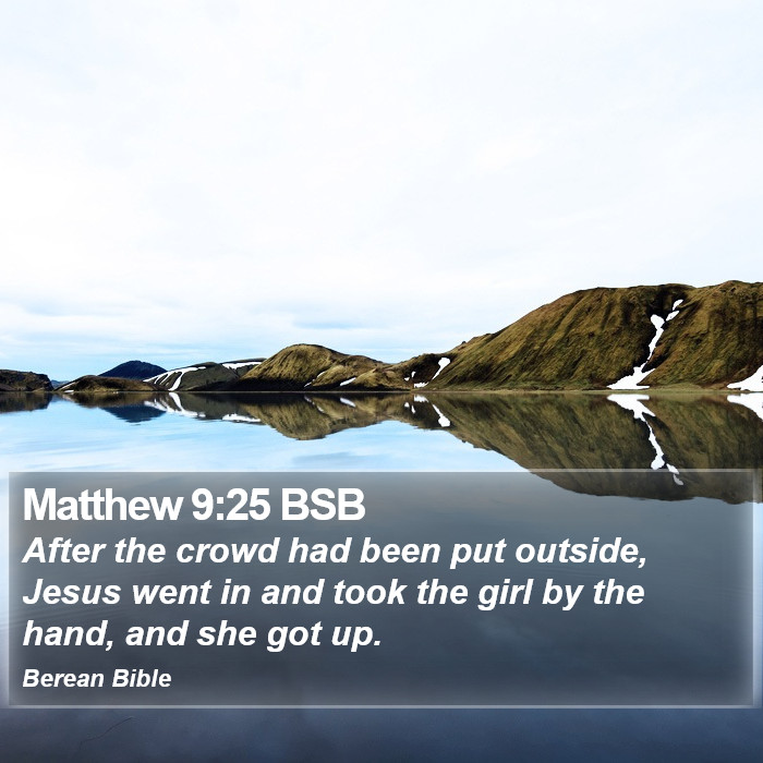 Matthew 9:25 BSB Bible Study