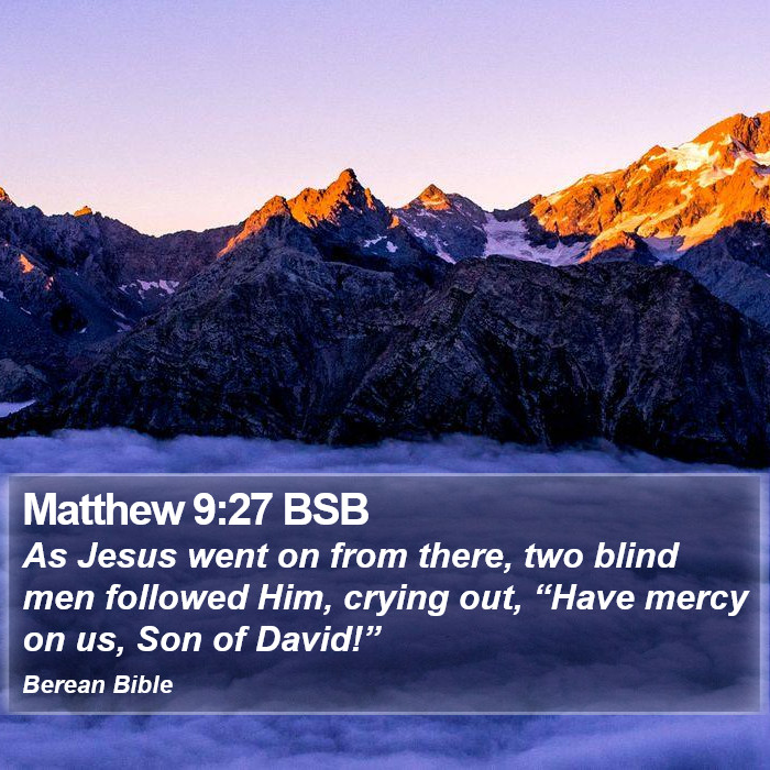 Matthew 9:27 BSB Bible Study