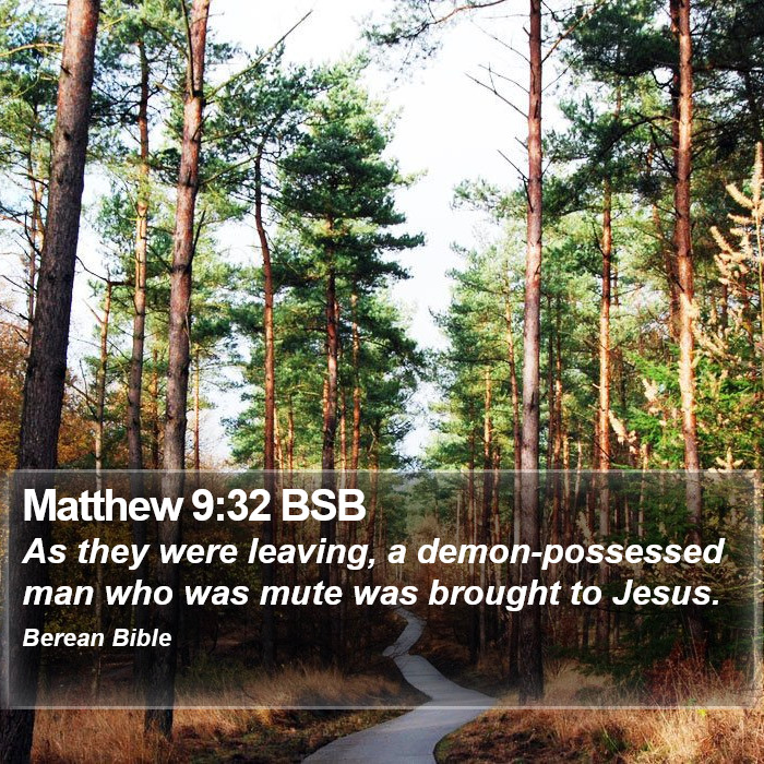 Matthew 9:32 BSB Bible Study