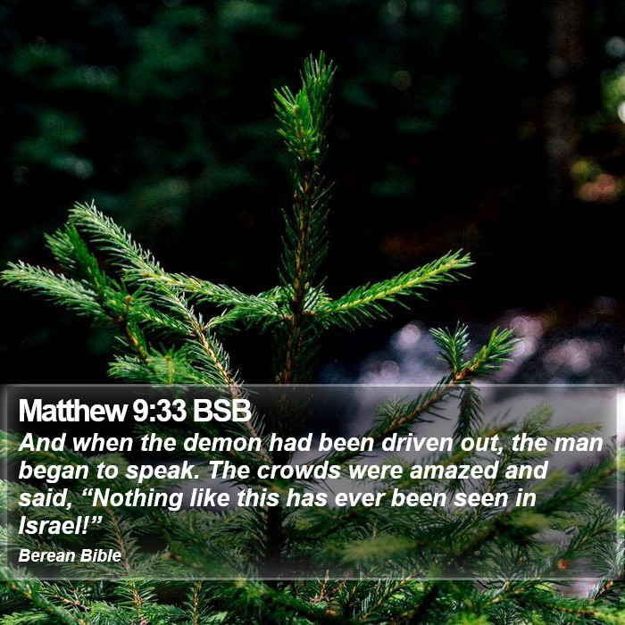 Matthew 9:33 BSB Bible Study