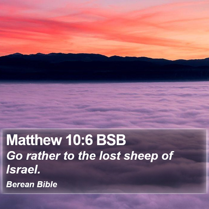 Matthew 10:6 BSB Bible Study