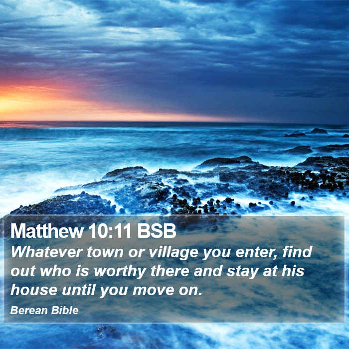 Matthew 10:11 BSB Bible Study