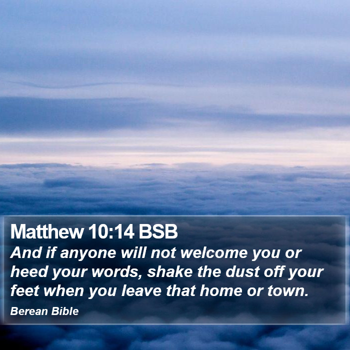 Matthew 10:14 BSB Bible Study