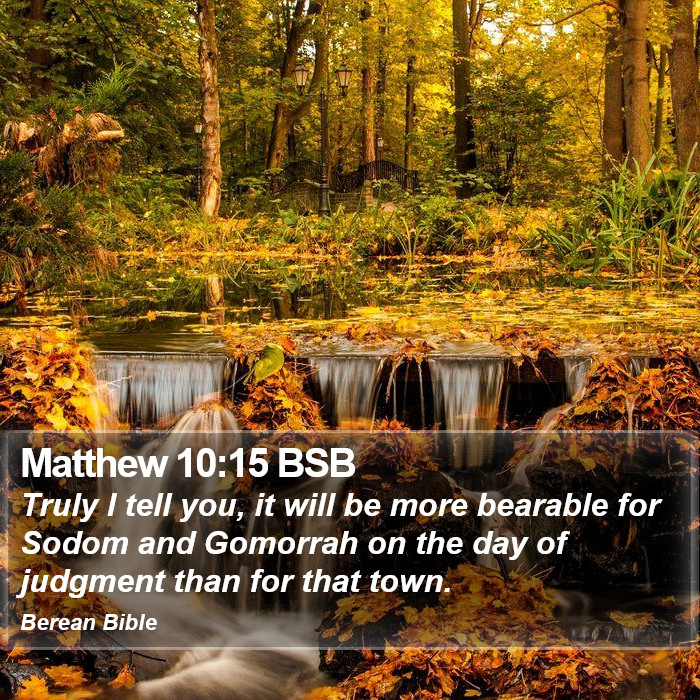 Matthew 10:15 BSB Bible Study