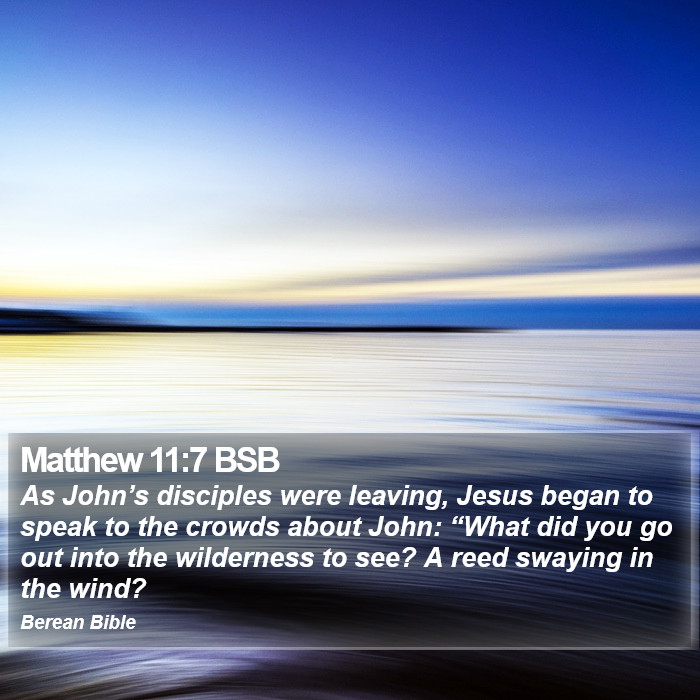 Matthew 11:7 BSB Bible Study