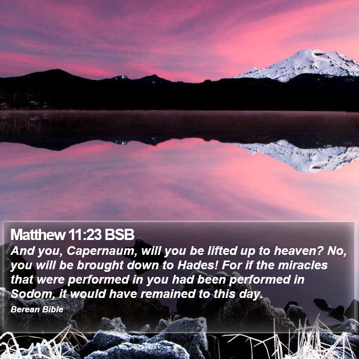 Matthew 11:23 BSB Bible Study