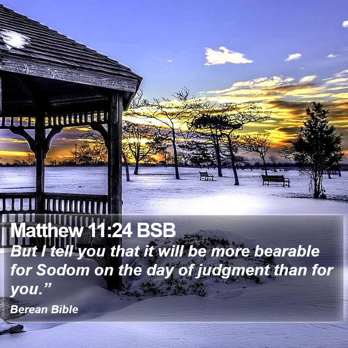 Matthew 11:24 BSB Bible Study