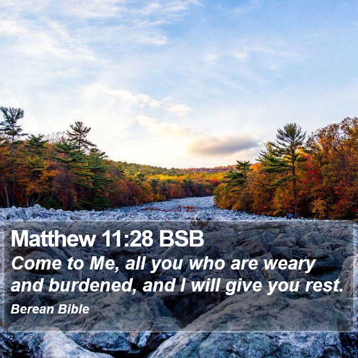 Matthew 11:28 BSB Bible Study