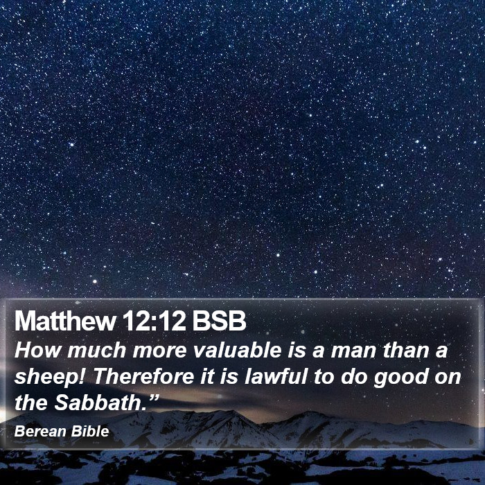 Matthew 12:12 BSB Bible Study