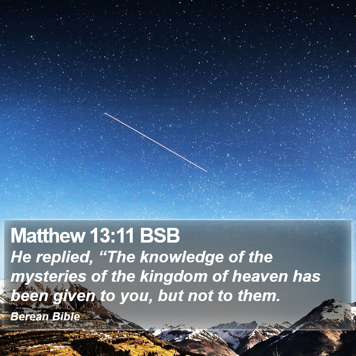 Matthew 13:11 BSB Bible Study