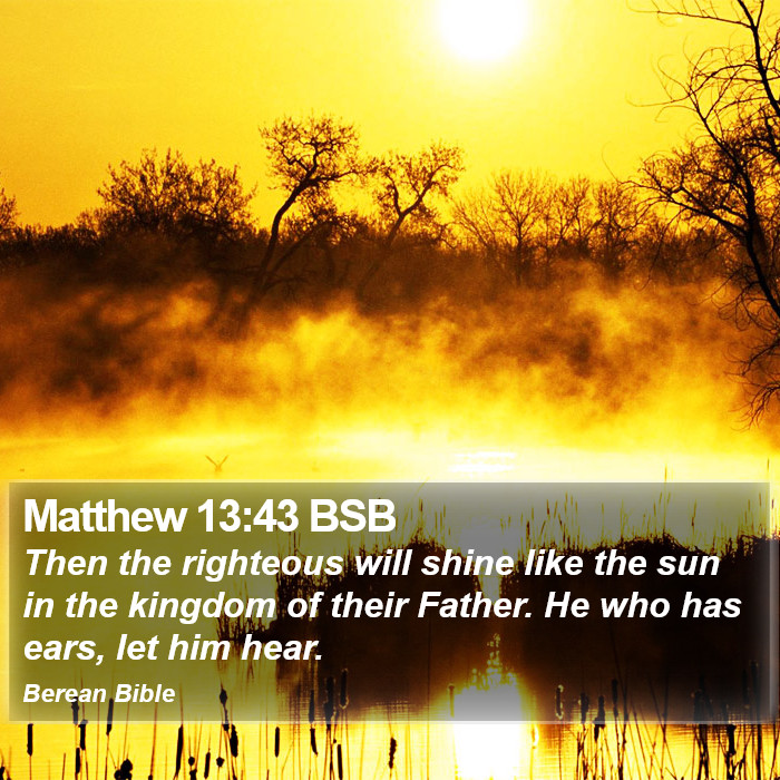 Matthew 13:43 BSB Bible Study