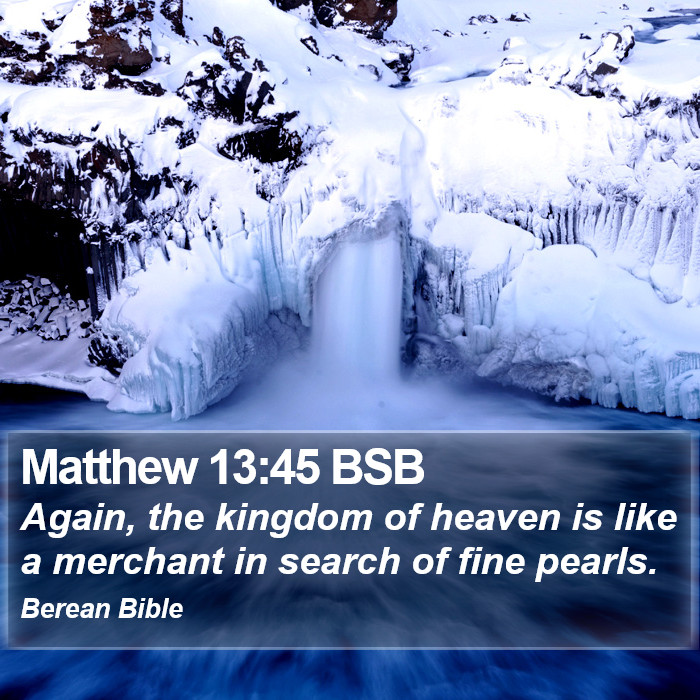 Matthew 13:45 BSB Bible Study