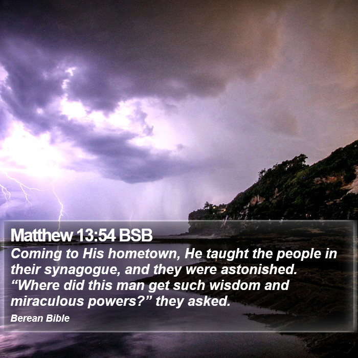 Matthew 13:54 BSB Bible Study