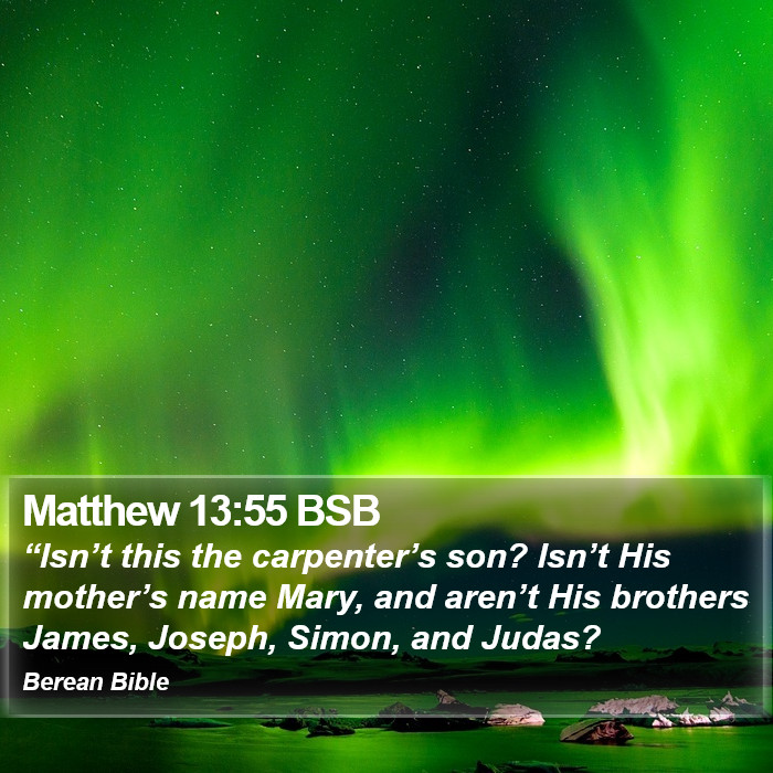 Matthew 13:55 BSB Bible Study