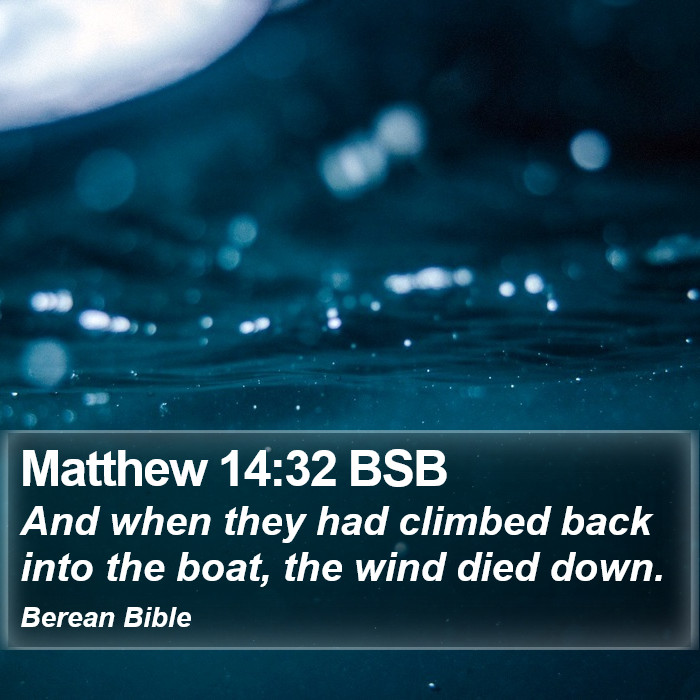 Matthew 14:32 BSB Bible Study