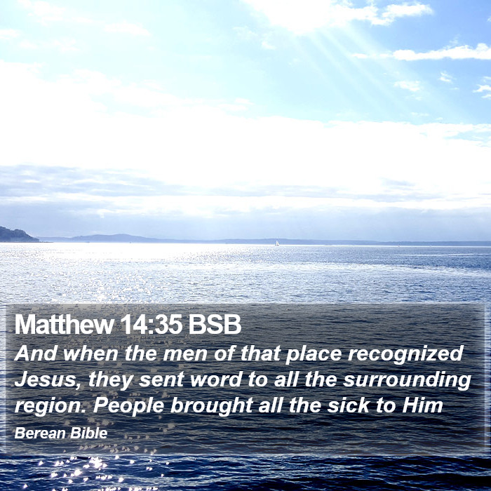 Matthew 14:35 BSB Bible Study