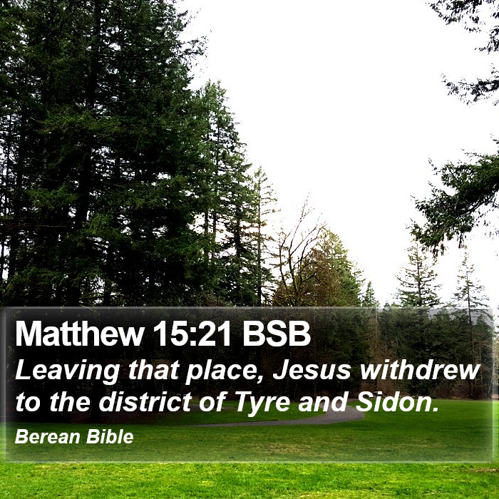 Matthew 15:21 BSB Bible Study