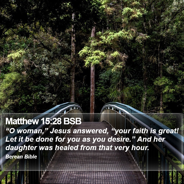 Matthew 15:28 BSB Bible Study