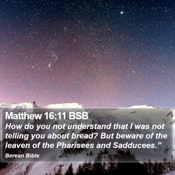 Matthew 16:11 BSB Bible Study