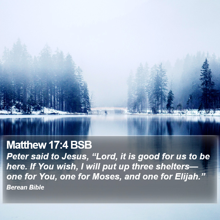 Matthew 17:4 BSB Bible Study