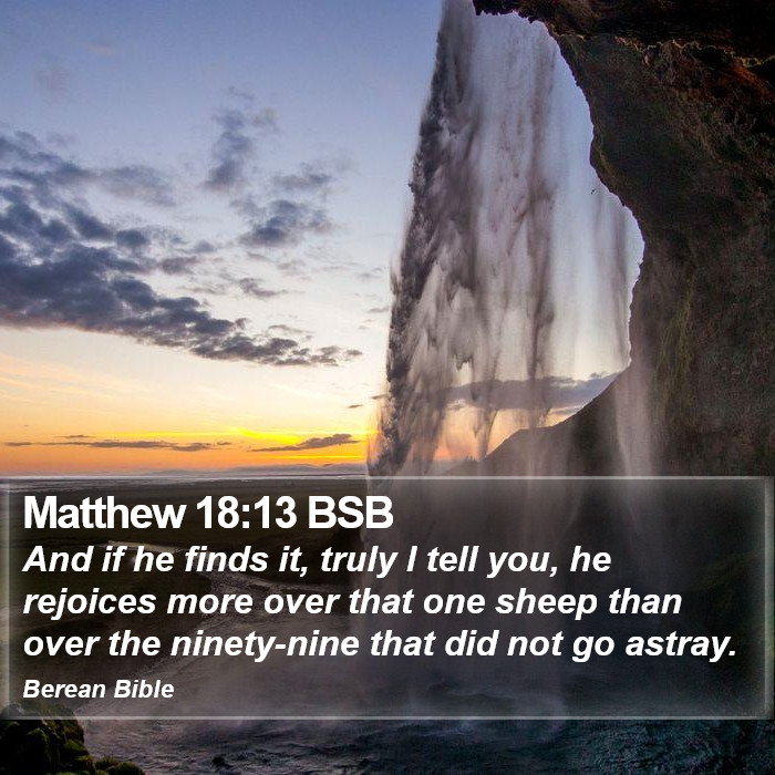 Matthew 18:13 BSB Bible Study