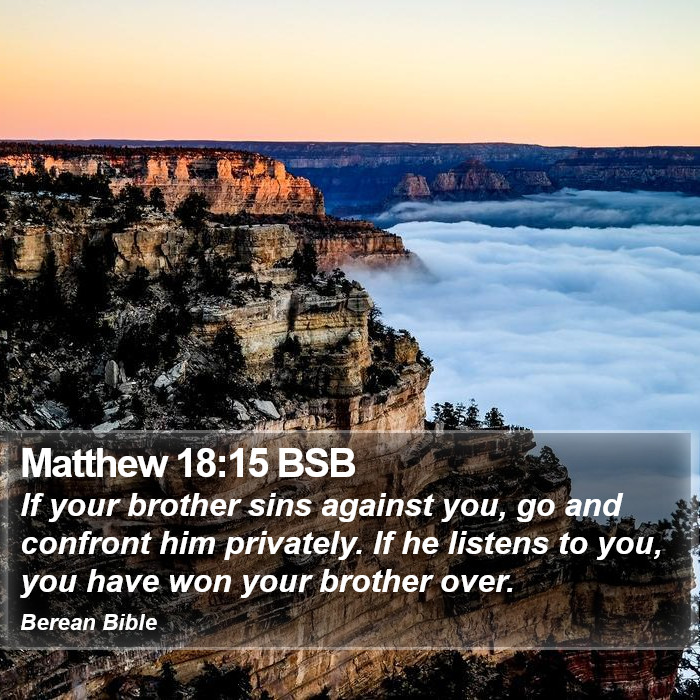 Matthew 18:15 BSB Bible Study