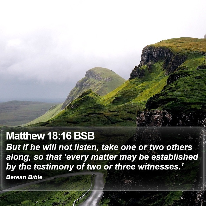 Matthew 18:16 BSB Bible Study