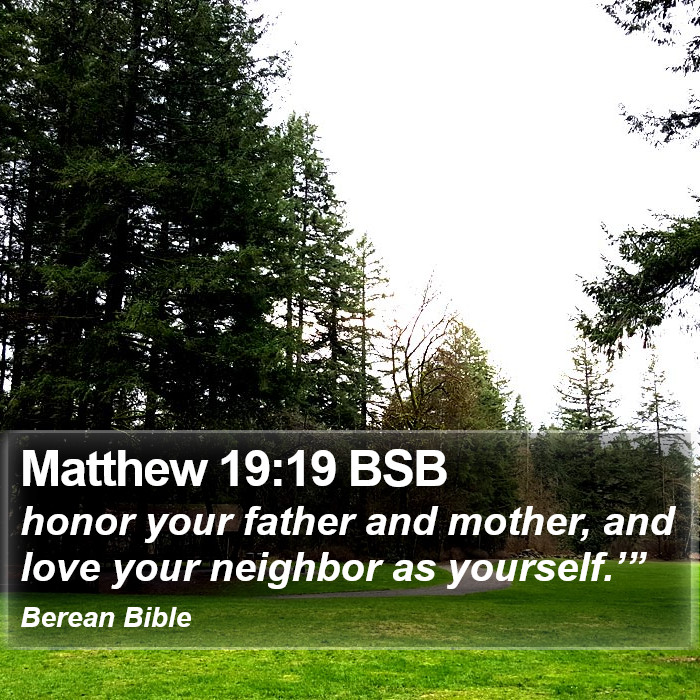 Matthew 19:19 BSB Bible Study