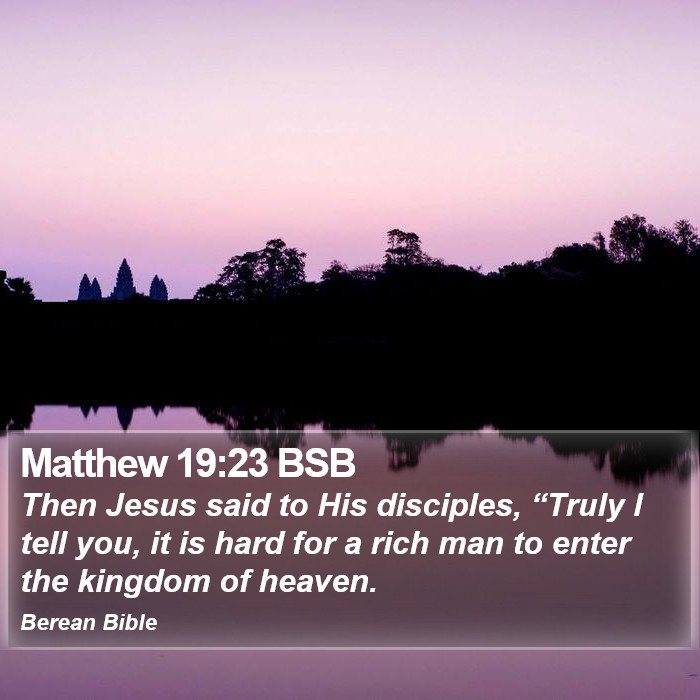 Matthew 19:23 BSB Bible Study