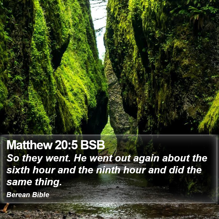 Matthew 20:5 BSB Bible Study