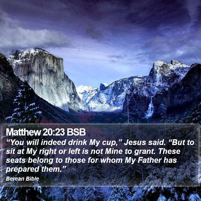 Matthew 20:23 BSB Bible Study