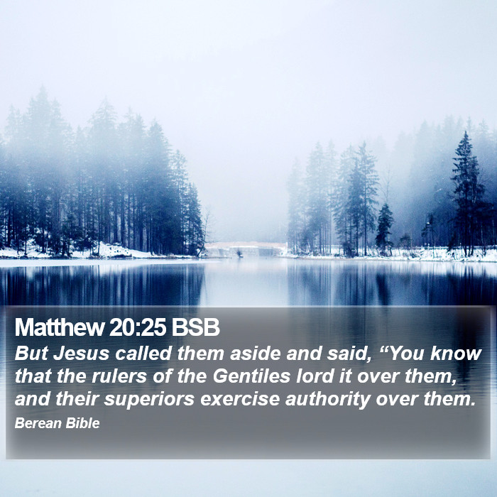 Matthew 20:25 BSB Bible Study