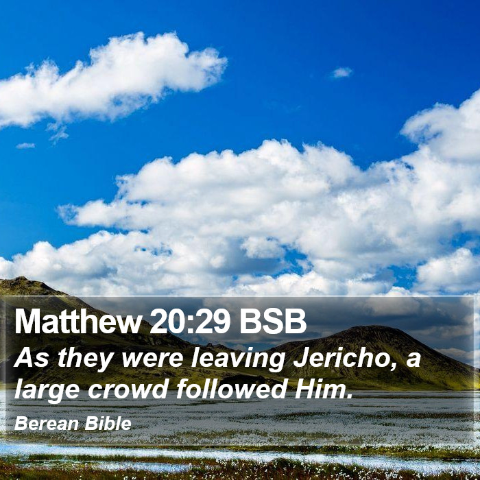 Matthew 20:29 BSB Bible Study