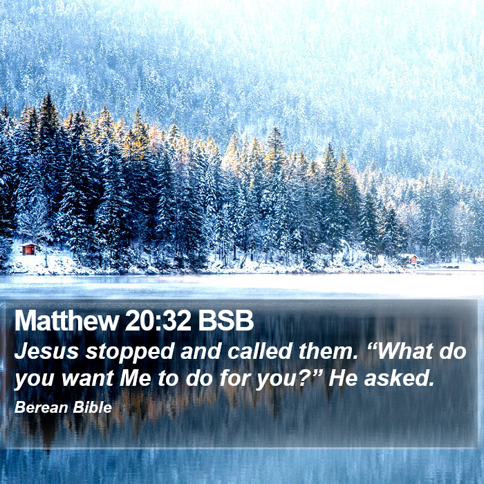 Matthew 20:32 BSB Bible Study