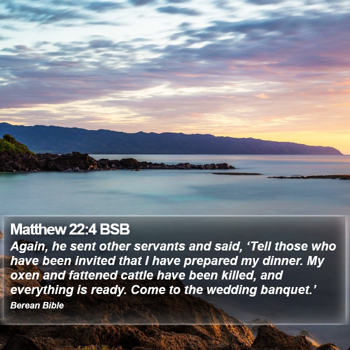 Matthew 22:4 BSB Bible Study