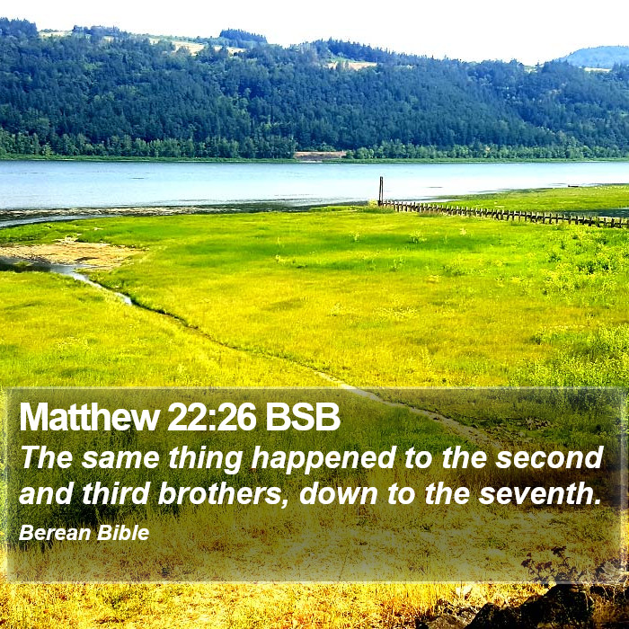 Matthew 22:26 BSB Bible Study