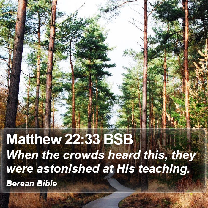 Matthew 22:33 BSB Bible Study