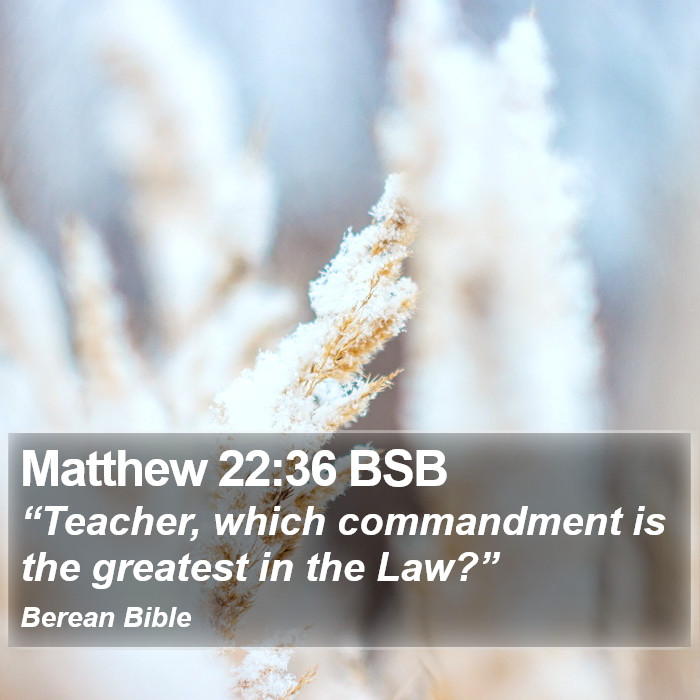 Matthew 22:36 BSB Bible Study