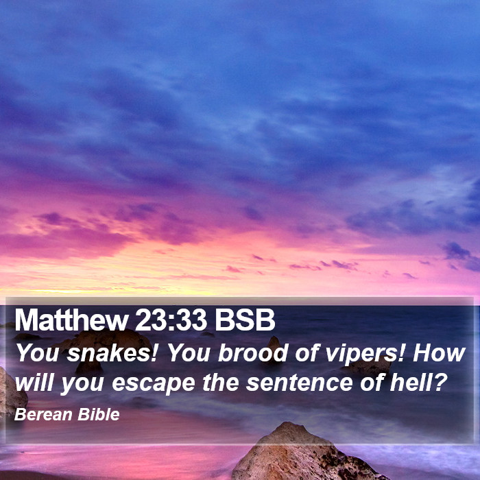 Matthew 23:33 BSB Bible Study