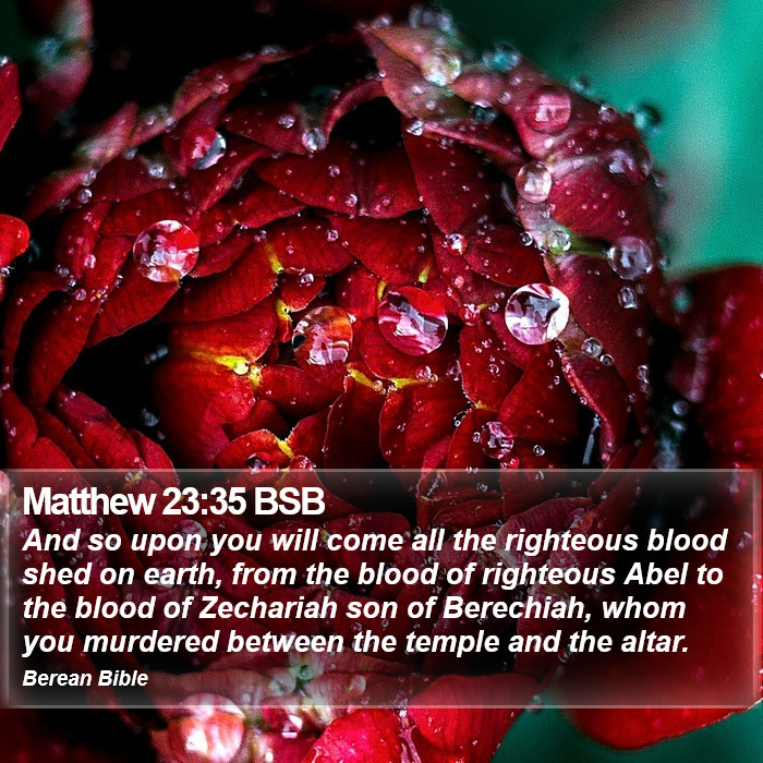 Matthew 23:35 BSB Bible Study