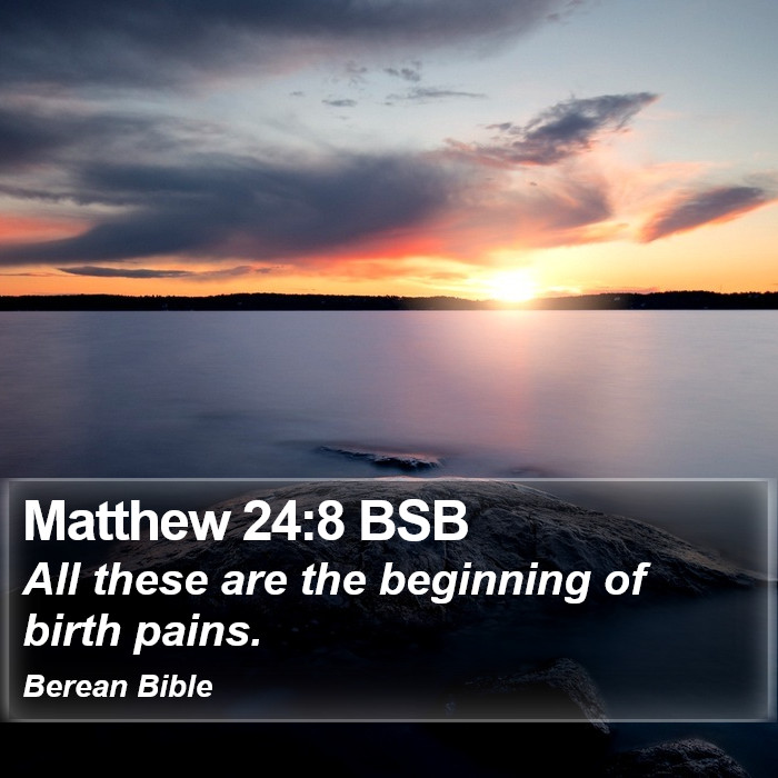 Matthew 24:8 BSB Bible Study