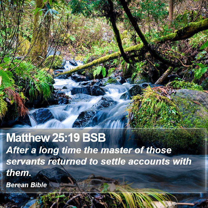 Matthew 25:19 BSB Bible Study