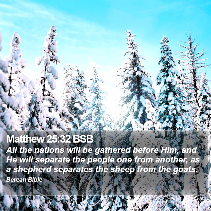 Matthew 25:32 BSB Bible Study