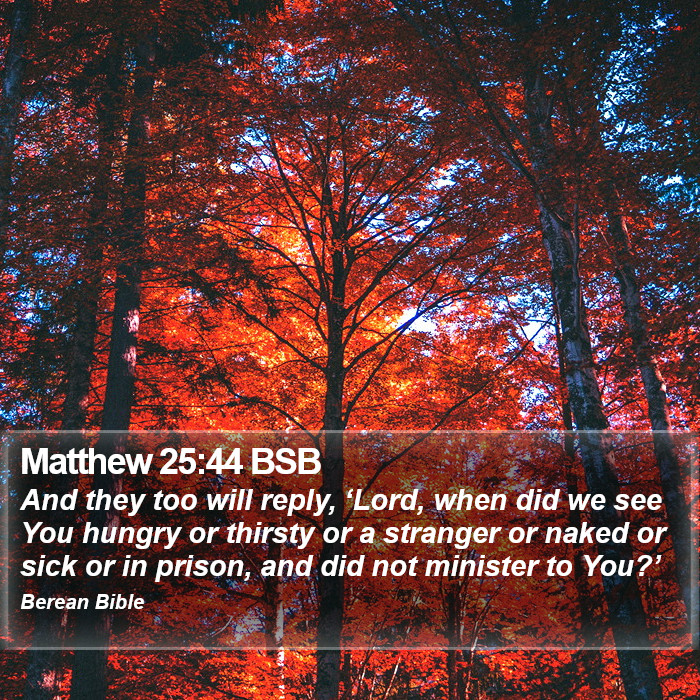 Matthew 25:44 BSB Bible Study