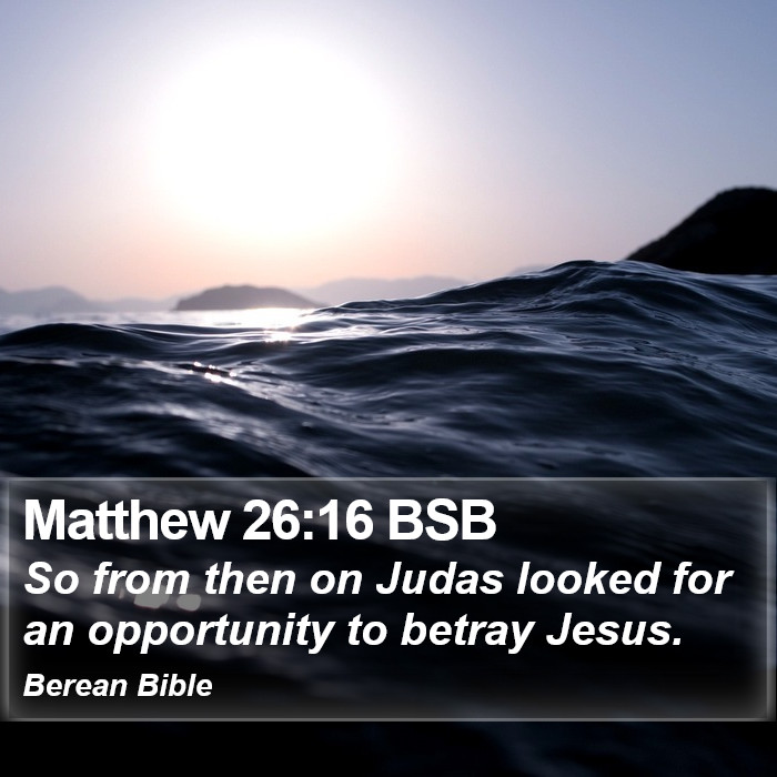 Matthew 26:16 BSB Bible Study