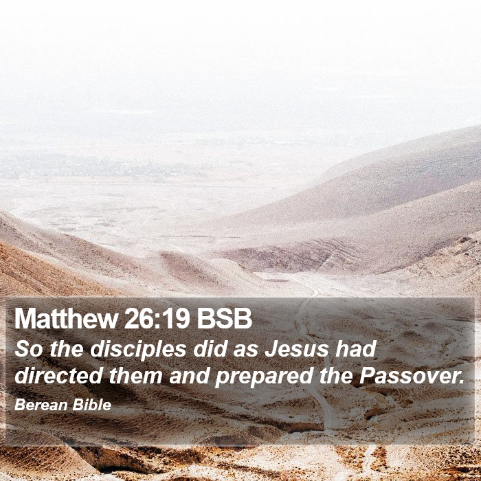 Matthew 26:19 BSB Bible Study