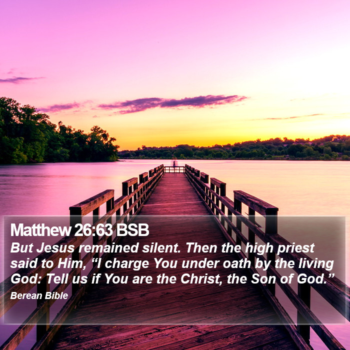 Matthew 26:63 BSB Bible Study