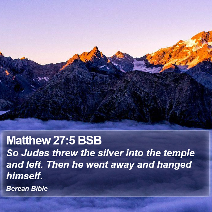 Matthew 27:5 BSB Bible Study