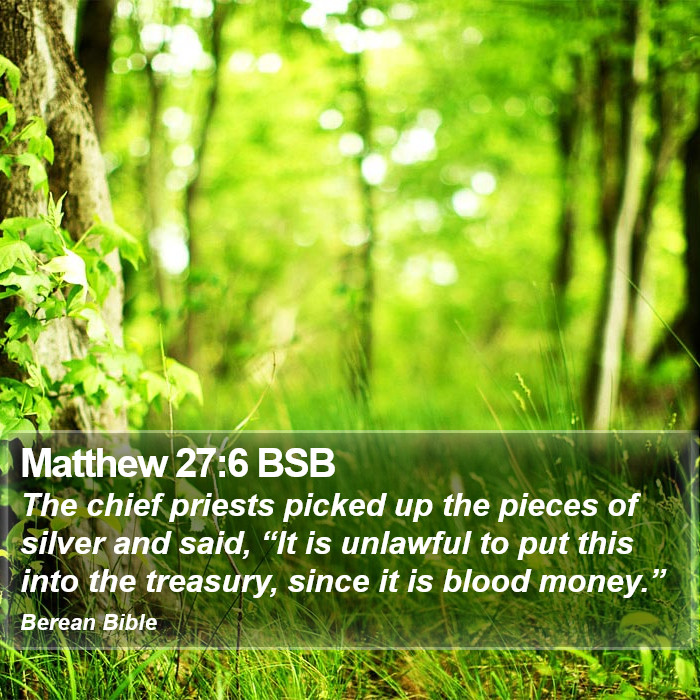 Matthew 27:6 BSB Bible Study