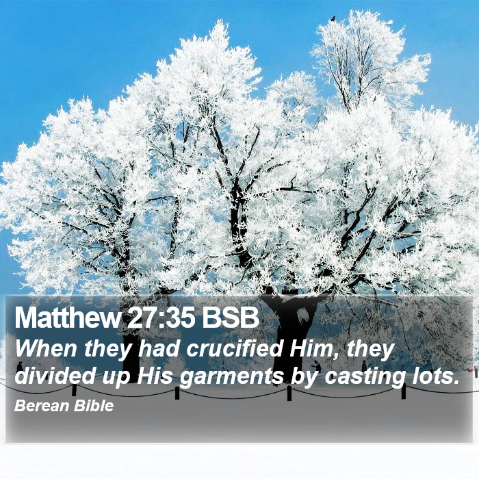 Matthew 27:35 BSB Bible Study